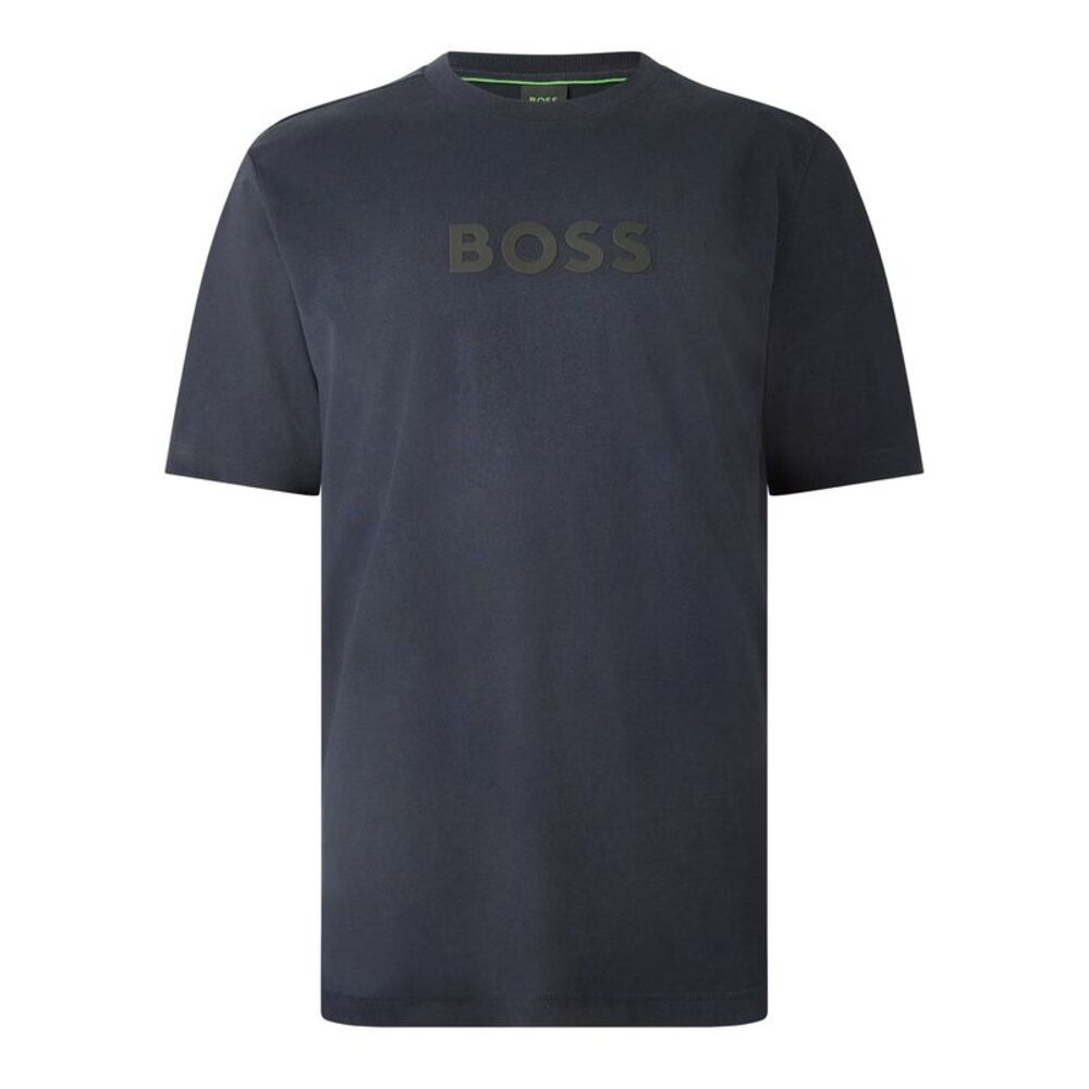 Boss Mens Logo Short-Sleeved T-Shirt / Dark Blue